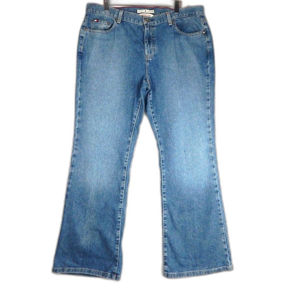 Vintage Tommy Hilfiger Low Rise Flare Jeans Indie Sleaze Grunge Streetwear